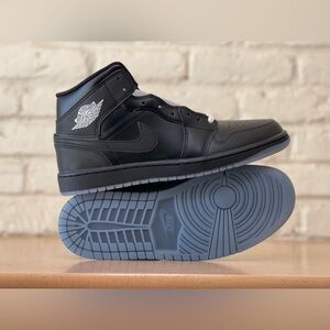 Nike Air Jordan 1 Mid SE Shoes Black White Wolf Gray HV5177-010 Men's Sizes New